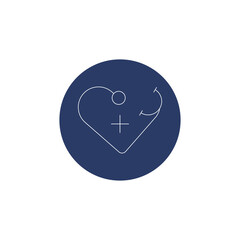 Cardiology Heart care icon vector