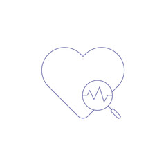 Heart care finding icon vector