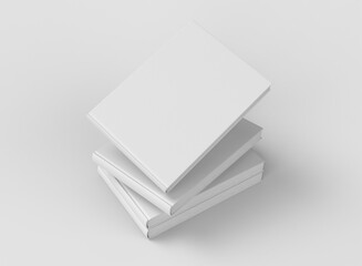 3d Stacked Horizontal Book Covers Template