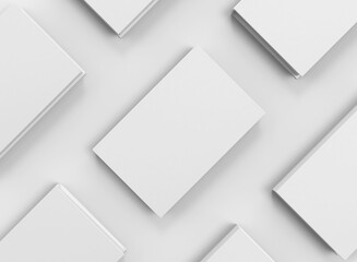 3d Hardcover Books Mockup Top View