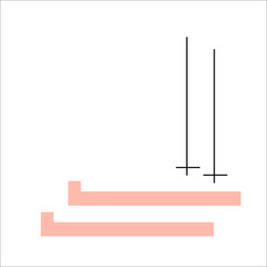 skis winter isolated line color