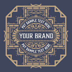 Western card with vintage style