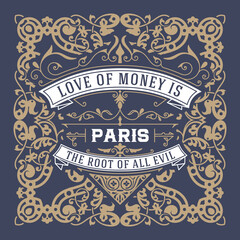 Western card with vintage style