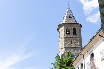 Image of the bell tower of the Sant Feliu de Sort church