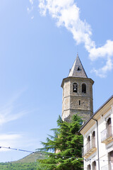 Fototapeta premium Image of the bell tower of the Sant Feliu de Sort church