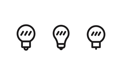 Idea symbol. Electric lamp vector icons. Light bulbs.