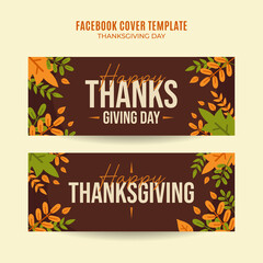 autumn horizontal banner design template Premium Vector for facebook cover, web banner and flyer