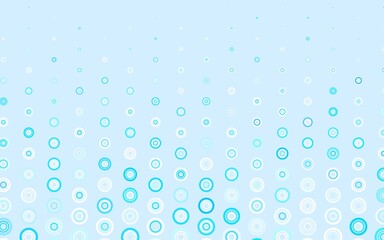 Light BLUE vector background with bubbles.