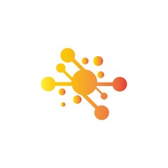 molecule logo vector