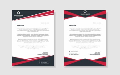 Abstract modern letterhead design template isolated on white backgroud	