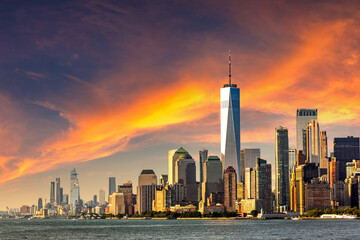 Manhattan cityscape in New York