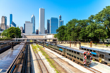 Fototapeta premium Train station in Chicago