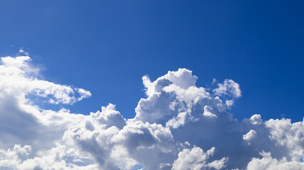 Naklejka na ściany i meble Blue sky with white cloud, Nature background
