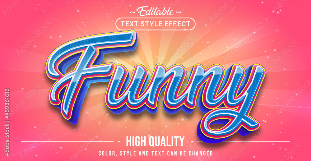 Poster editable text style effect - funny text style theme.