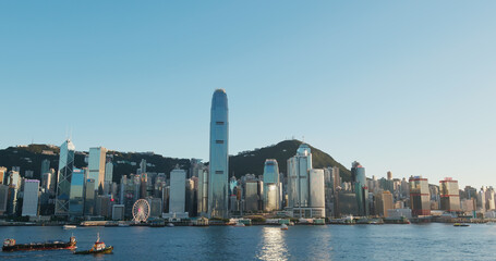 Fototapeta premium Hong Kong city at sunset