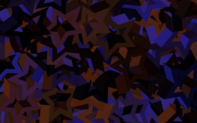 Dark Pink, Yellow vector background with colored stars.