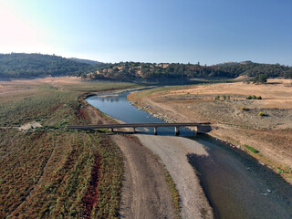 Photos of the Hidden Bridge at Folsom Lake. Usually submerged under 60 feet of water this bridge is...