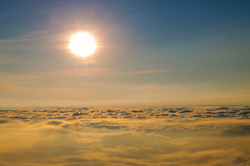 Morning sun with beautiful fog