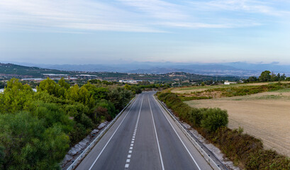 road in the middle of the forest