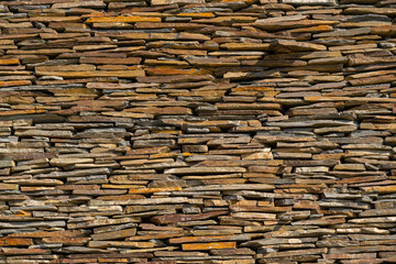 stacked stone wall