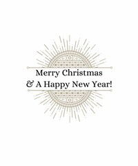 happy new year and christmas greeting cards