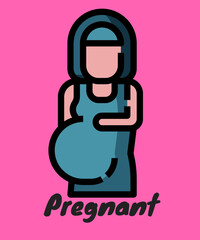 pregnant woman vector illustration