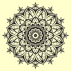 ethnic mandala art round decoration symmetrical vector design element