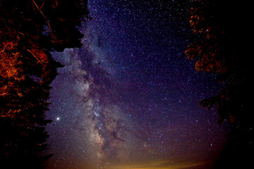 Images of the Persaids in the night sky over a Provincial Park in Ontario.