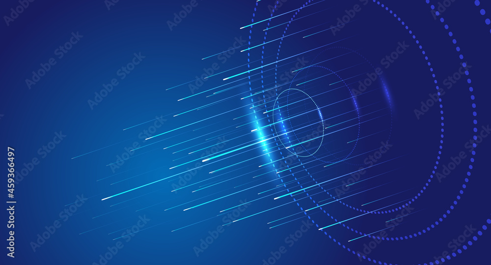 Aufkleber luminescent dot coil with ray internet technology vector background
