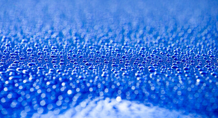 water drops on blue background