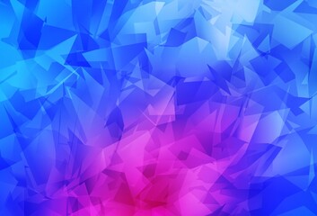 Obraz premium Light Pink, Blue vector abstract mosaic pattern.
