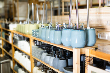 Bathroom deodorants on hardware store shelves