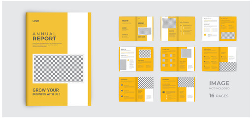 minimalist business brochure template design, minimal multipage brochure design