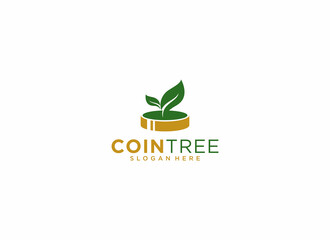 coin tree logo with coins and leaves reflecting the best coin growth in the modern era