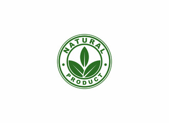 logo for natural products in white background