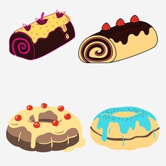 set of cakes