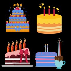 birthday cake with candles