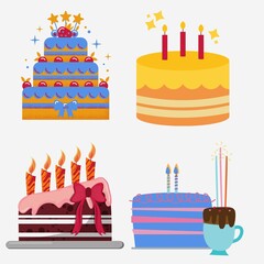 birthday cake and candles