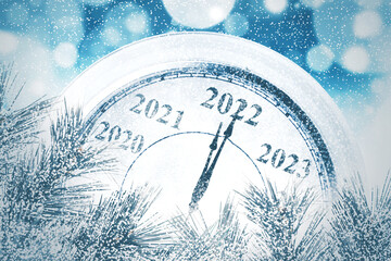 Clock counting before Christmas and New Year 2022