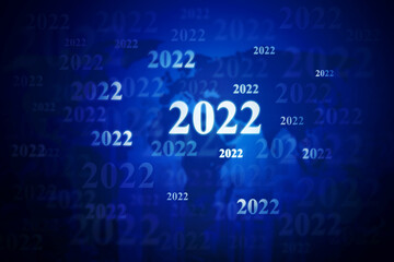 2022 numbers with world map background