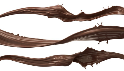 splash of chocolate set, with clipping path