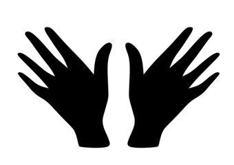 手のシルエット
