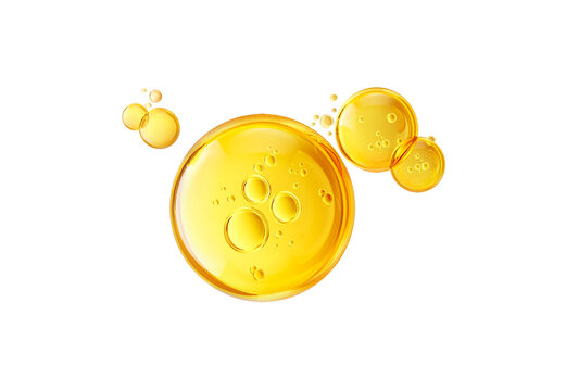 Golden Liquid or Water Bubble, juice,honey,beer, Olive oil, Cosmetic Liquid background, with Clipping Path.