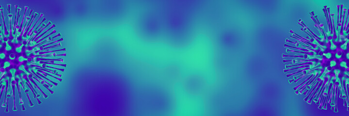 3D Microscopic Covid-19 mutation. Variant Virus.