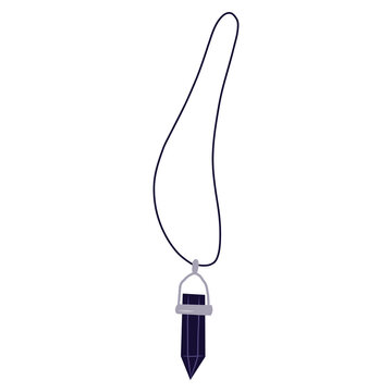 Black agat pendant.Esoteric and mystical design element.
