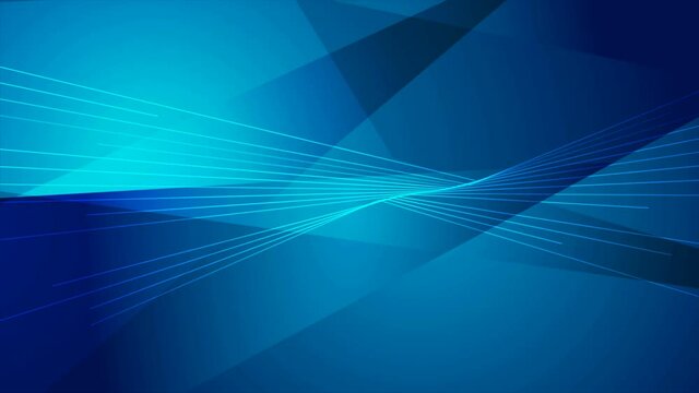 Minimal blue geometry motion background with stripes and lines. Seamless looping. Video animation Ultra HD 4K 3840x2160