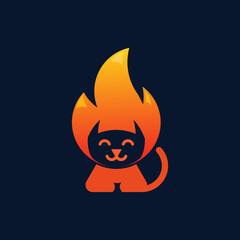 Flame cat logo