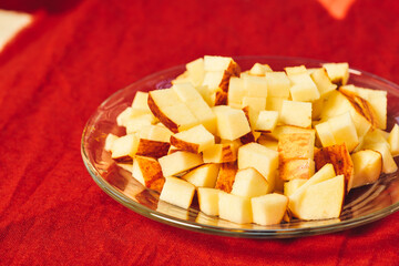 Manzanas y guayabas organicas para usarlas con el desayuno natural