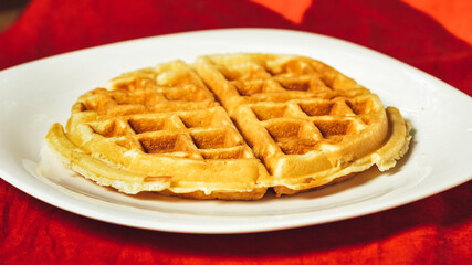 whafle en el desayuno saludable 