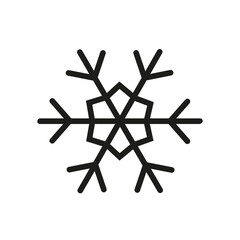 Simple snowflake icon. Christmas Vector illustration on white background.